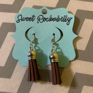 Brown Tassel Earrings